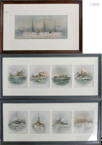 American Steamship Chromolithographs, US Flagship Chicago, A...