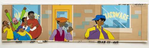 "Fat Albert" Production Animation Cels With Hand P...