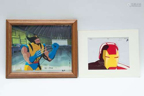 Marvel Productions Animation Cels, 1990S, Two Pieces, Wolver...