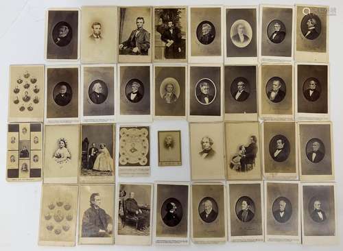 Grouping Of Thirty Four Carte De Visite Photographs, 19th C....