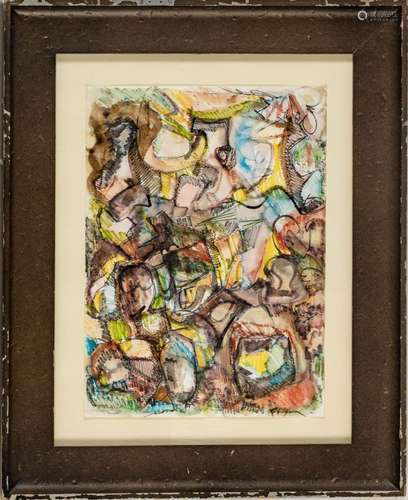 Jack Faxon (American, 1936-2020), Mixed Media Watercolor, H ...