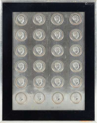 Aluminum Coin Chocolate Mold, Wilhelmina Of The Netherlands,...