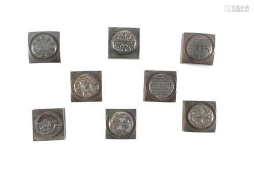 Art Nouveau Cast Iron Jewelry Die Molds, 1900, H 1.5`` W 1.5...