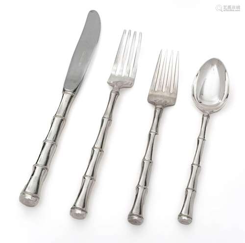 Towle Towle Sterling Silver Bamboo Pattern Flatware Set For ...