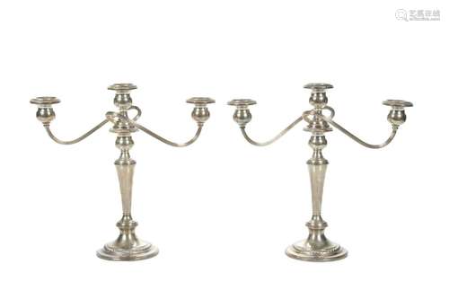 Gorham Pair of Gorham Sterling Candelabra H 11.75`` L 12.5``