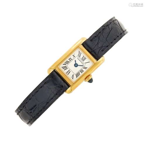 Cartier Gold `Mini Tank` Wristwatch, Ref. 1360