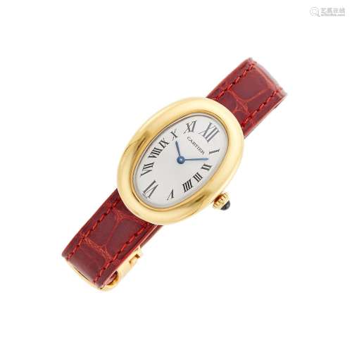 Cartier Paris Gold `Baignoire` Wristwatch