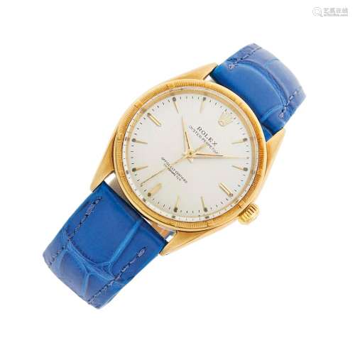 Rolex Gentleman`s Gold `Oyster Perpetual` Wristwatch, Ref. 1...