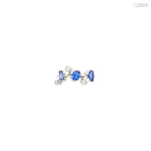 Cartier Platinum, Sapphire and Diamond `Meli Melo` Ring, Fra...