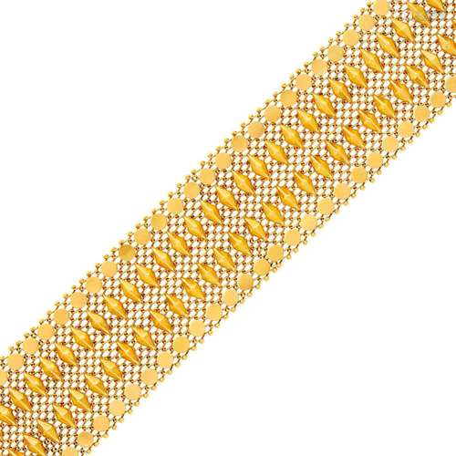 Wide Gold Mesh Bracelet