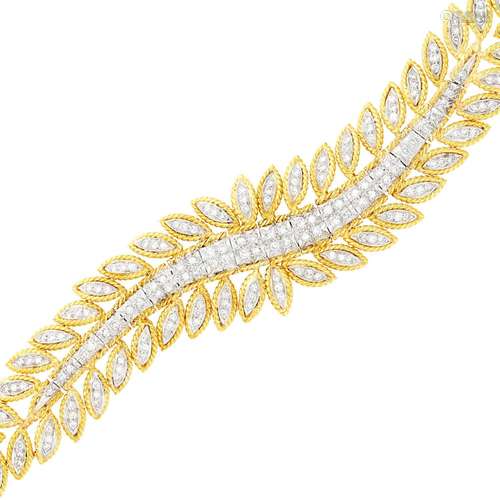 Two-Color Gold and Diamond Bracelet