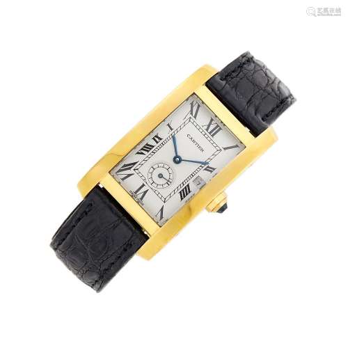 Cartier Paris Gold `Tank Americaine` Wristwatch, Ref. 811905