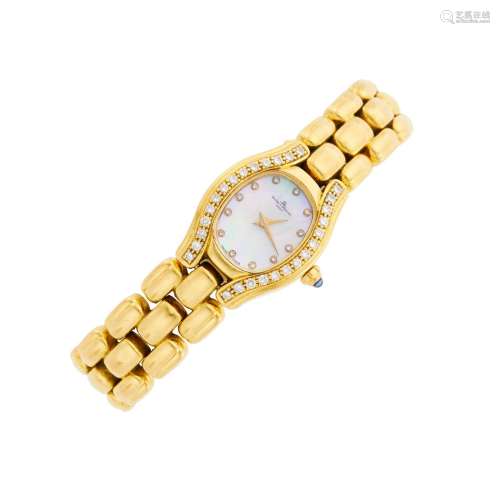 Baume & Mercier Gold, Mother-of-Pearl and Diamond Wristw...
