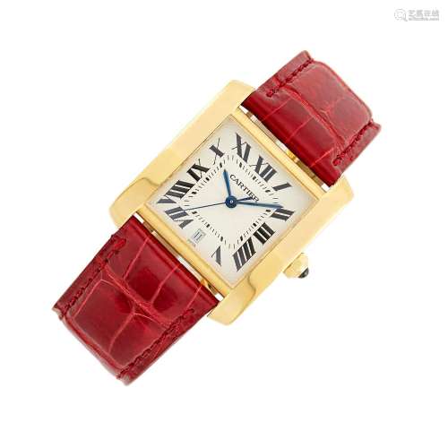 Cartier Gold `Tank Francaise` Wristwatch, Ref. W5000156