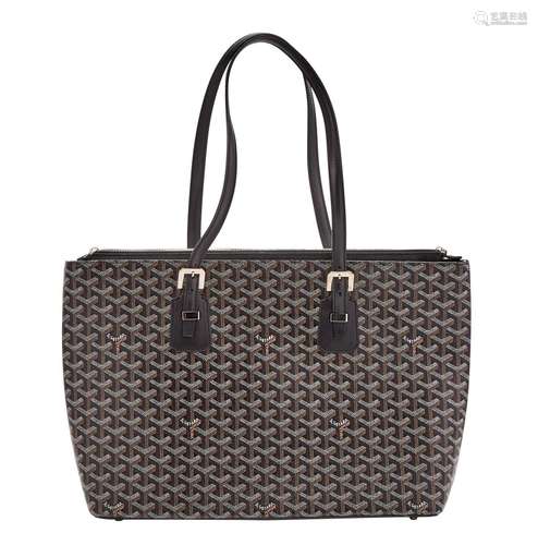 Goyard Goyardine Black Coated Canvas and Leather `Okinawa MM...