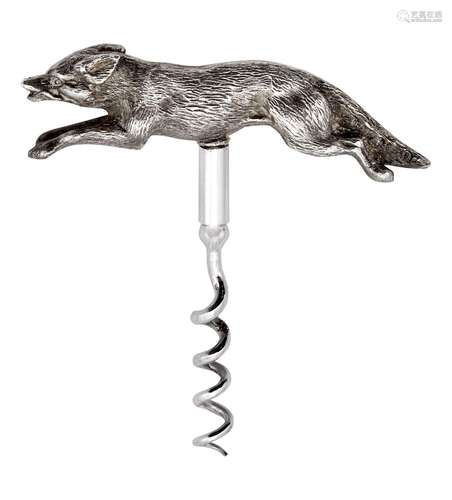 George V Sterling Silver Novelty Fox Corkscrew