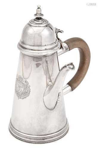 George V Britannia Silver Lighthouse-Form Coffee Pot