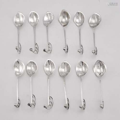 Set of Twelve Swedish Silver Teaspoons