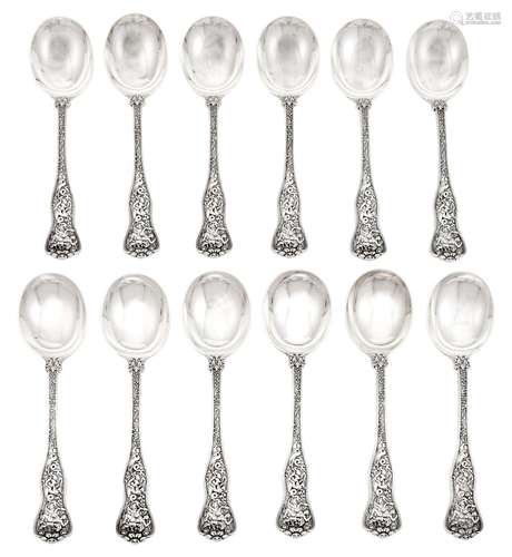 Set of Twelve Tiffany & Co. Sterling Silver Olympian Pat...