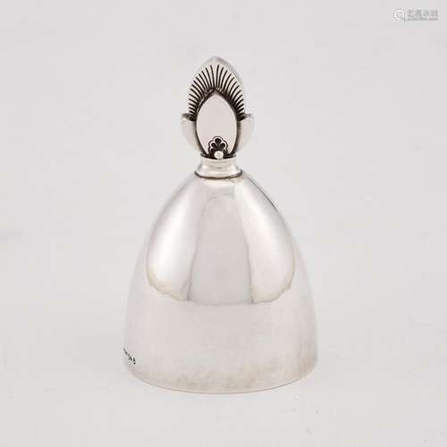 Georg Jensen Sterling Silver Cactus Pattern Dinner Bell Post...