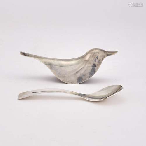 Allan Adler Sterling Silver Bird-Form Desk Ornament and Spoo...