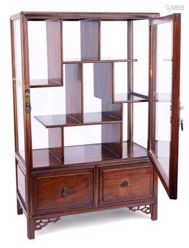 A Hongmu display table cabinet