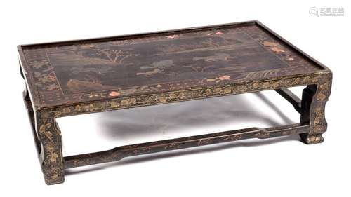 A Chinese lacquer low coffee table