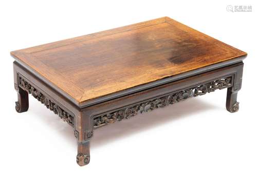 A Chinese low wooden coffee table