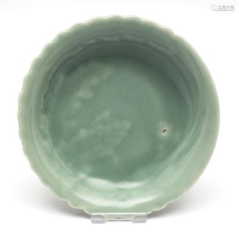 A Japanese Nabeshima celadon dish