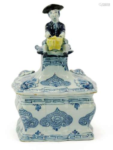 A Delft pottery tobacco jar