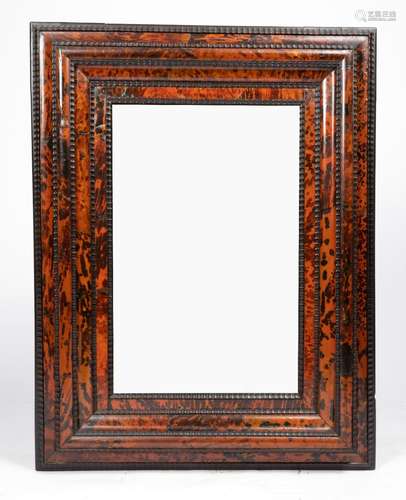 A Flemish tortoiseshell picture frame mirror