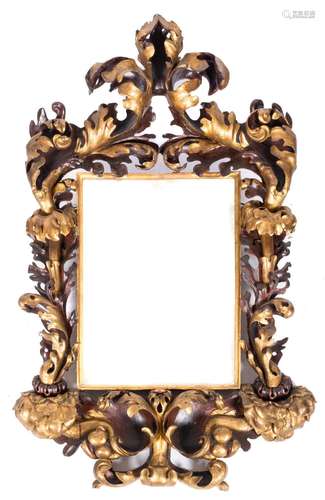 A large North-Italian carved giltwood mirror