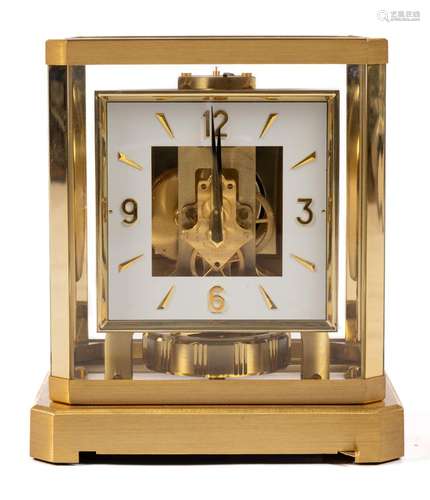 A Jaeger-LeCoultre gilt-brass Atmos clock