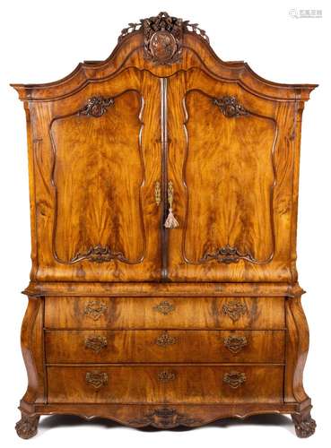 A Dutch ormolu-mounted mahogany cabinet