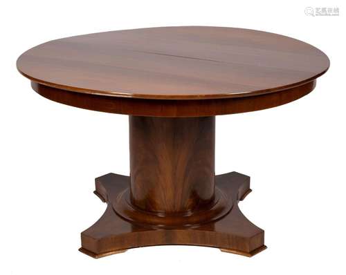 A Dutch mahogany extending dining table