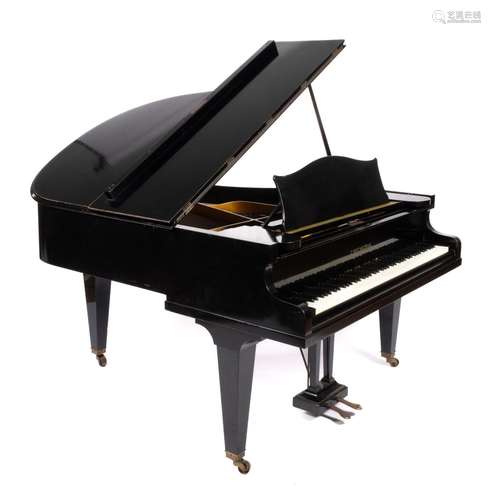 A C. Bechstein black lacquer grand piano, 1937