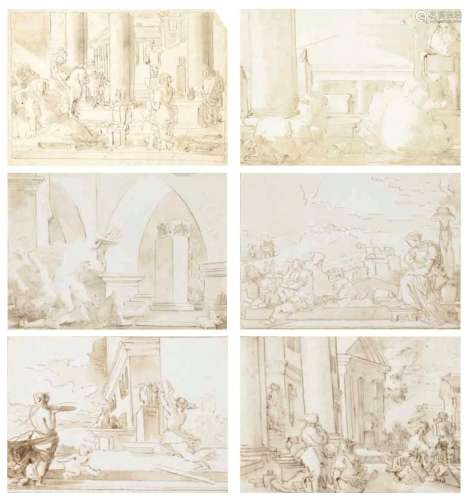 Duranti Fortunato, Scene varie con architetture e figure