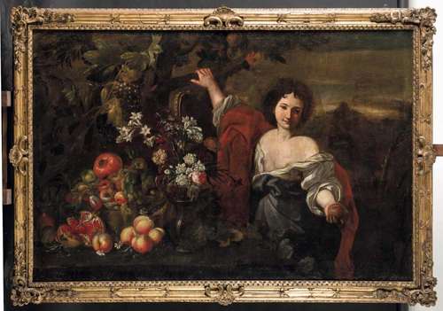 Brueghel Abraham, Figure femminili con composizioni di fiori...