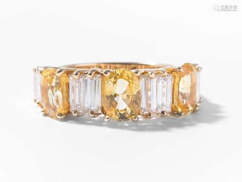 Saphir-Diamant-Ring