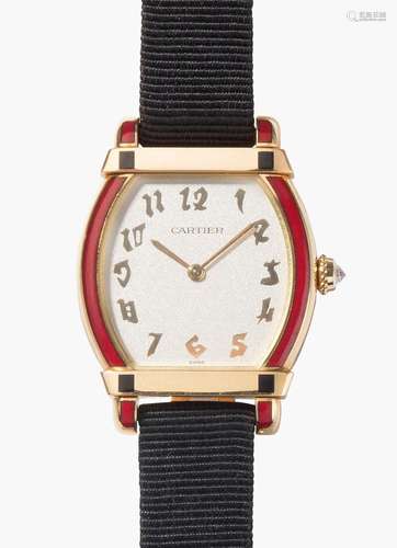 Cartier "Tortue Tonneau Enamel"