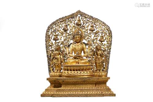 Gilt Bronze Figure Of Buddha