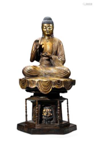 Gilt Bronze Seated Shakyamuni