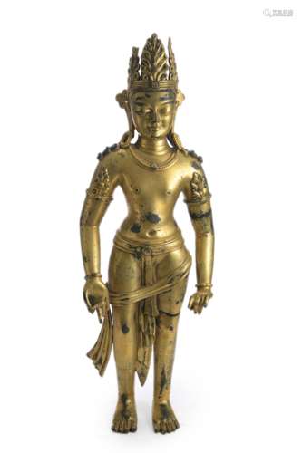 Gilt-Bronze Figure Of Avalokitesvara