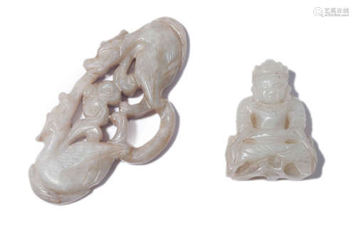 Two White Jade Carvings