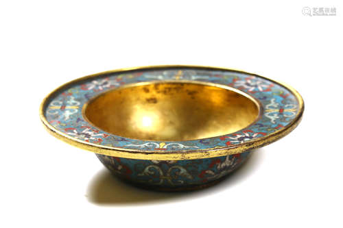 Cloisonne Enamel Floral Basin