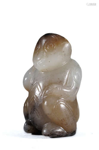 Ancient Jade Carving Of A Monkey