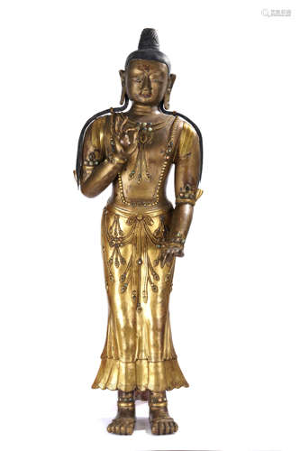 Gilt-Bronze Statue Of Avalokitesvara