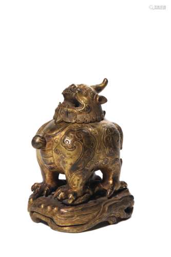 Gilt Bronze Mythical Beast