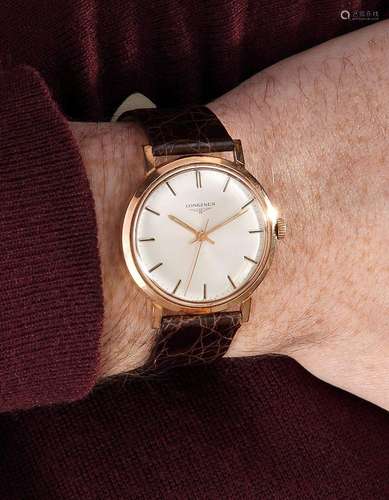 LONGINES Montre bracelet en plaqué or rose. BOITIER : rond. ...