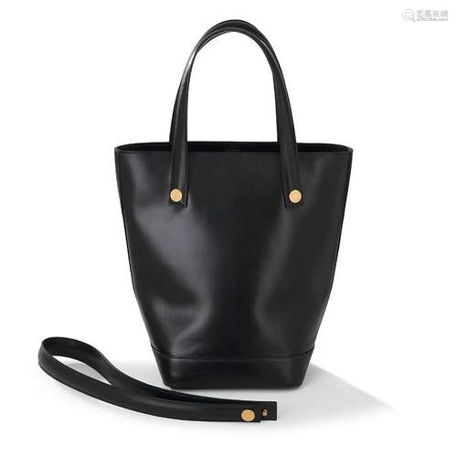 HERMÈS, Sac "Orsay" en veau box noir, doublure en ...